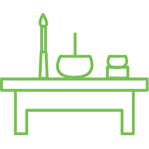 焼香所用品（ローソク、香炭、抹香、線香、香炉、灰）